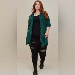 Torrid Disney The Haunted Mansion Open Front Hooded Sweater Size 3X